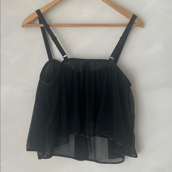 Torrid NWT Playful Mesh Cami Top in Rich Black​ size 2x - Picture 5 of 5